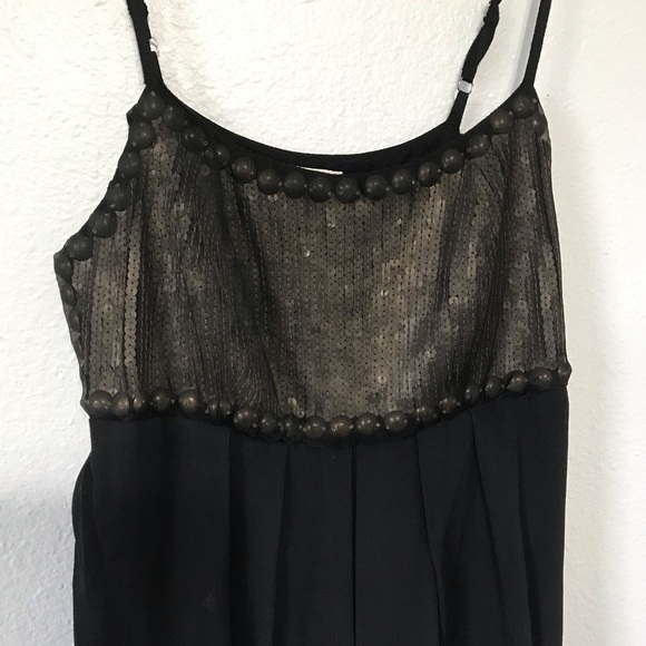 Miss me Black Silk w/ Studs & Sequins Chiffon D55 - Picture 2 of 6